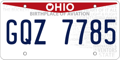 OH license plate GQZ7785