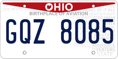 OH license plate GQZ8085