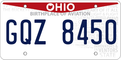 OH license plate GQZ8450