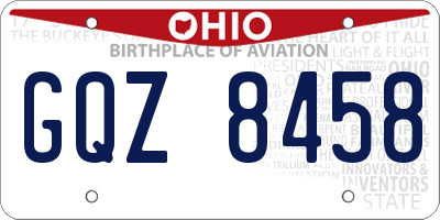 OH license plate GQZ8458