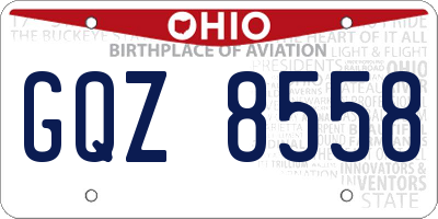 OH license plate GQZ8558