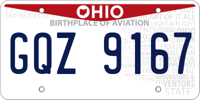 OH license plate GQZ9167