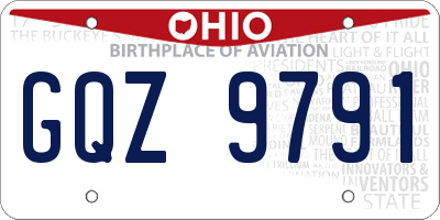 OH license plate GQZ9791