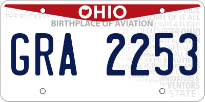 OH license plate GRA2253