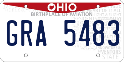 OH license plate GRA5483