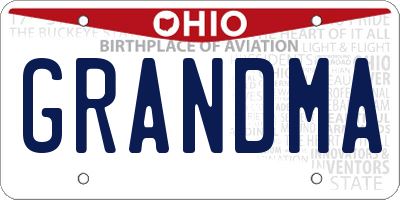 OH license plate GRANDMA