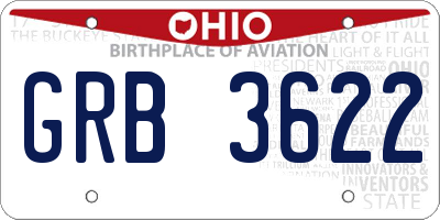 OH license plate GRB3622