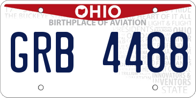 OH license plate GRB4488