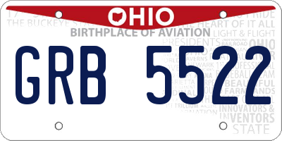 OH license plate GRB5522