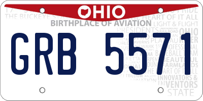 OH license plate GRB5571