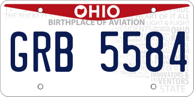 OH license plate GRB5584