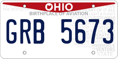 OH license plate GRB5673