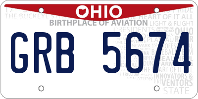 OH license plate GRB5674