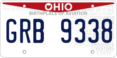 OH license plate GRB9338