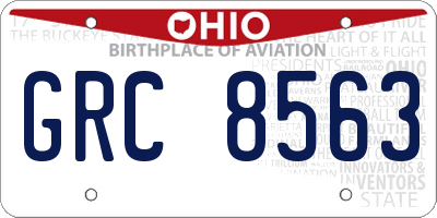 OH license plate GRC8563