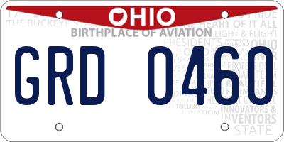 OH license plate GRD0460