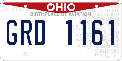 OH license plate GRD1161