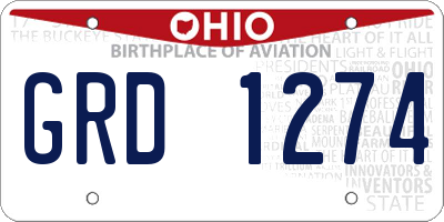 OH license plate GRD1274