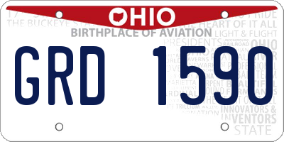 OH license plate GRD1590