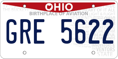 OH license plate GRE5622