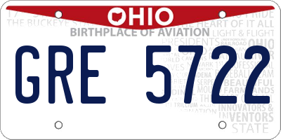 OH license plate GRE5722