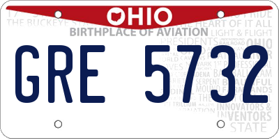 OH license plate GRE5732