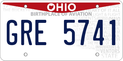 OH license plate GRE5741
