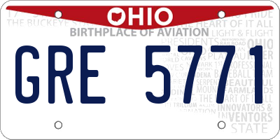 OH license plate GRE5771
