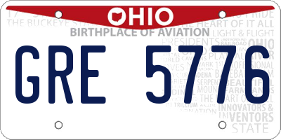 OH license plate GRE5776