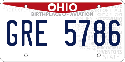 OH license plate GRE5786