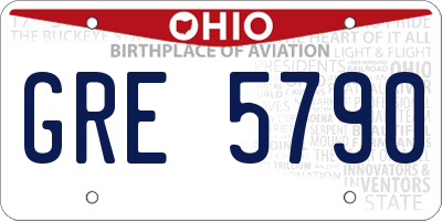 OH license plate GRE5790