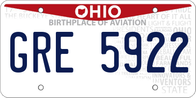 OH license plate GRE5922
