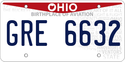OH license plate GRE6632