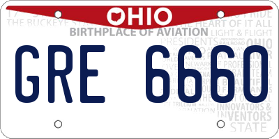 OH license plate GRE6660