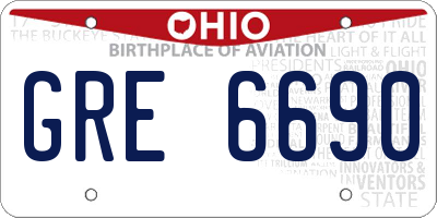 OH license plate GRE6690