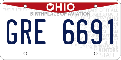 OH license plate GRE6691