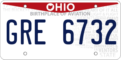 OH license plate GRE6732