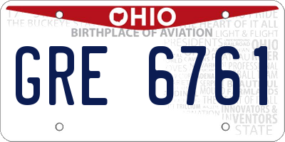 OH license plate GRE6761