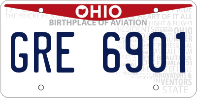OH license plate GRE6901
