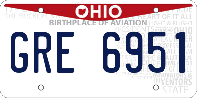 OH license plate GRE6951