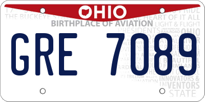 OH license plate GRE7089
