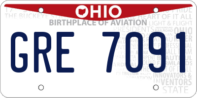OH license plate GRE7091