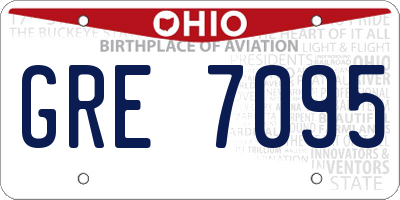 OH license plate GRE7095