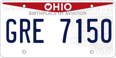 OH license plate GRE7150