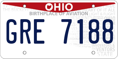 OH license plate GRE7188