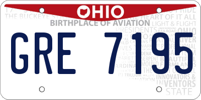 OH license plate GRE7195