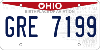 OH license plate GRE7199