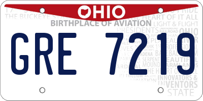 OH license plate GRE7219