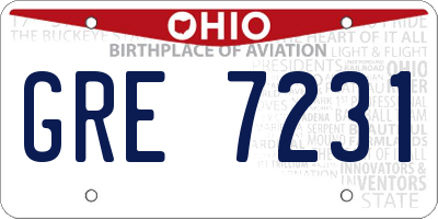 OH license plate GRE7231