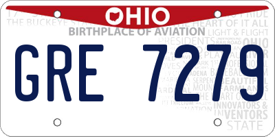 OH license plate GRE7279